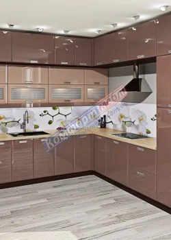 Модульна кухня 3,6х2,8 м кутова Капучіно, Лате Хай-тек Komfortmebli