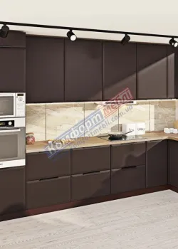 Модульна кухня 4х2.2 м кутова софт-тач супермат Смокі Komfortmebli