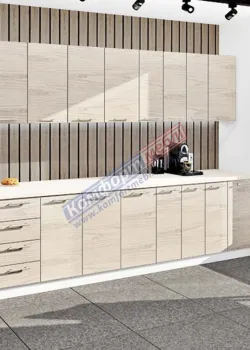 Готова кухня Комфорт Еко 3700 м пряма дуб білений
