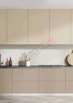 Готова кухня Комфорт Еко 240 см пряма Ваніль, Капучіно