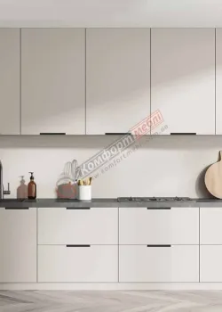 Готовая кухня Комфорт Лофт 2.4 м крашеный МДФ Белого цвета