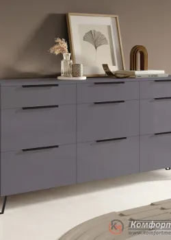 Комод на ніжках Комфорт Flex 1.5 м ДСП фасад Графіт в гардеробну