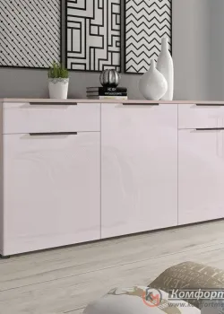 Большой комод Комфорт Flex 1.5 м МДФ фасад Бархат бежевый для косметики