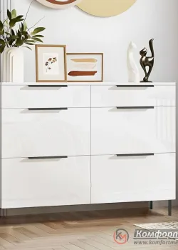 Комод з ящиками Комфорт Flex 1200 мм МДФ фасад Білий в дитячу