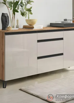Комод-органайзер Комфорт Flex 150 см ДСП фасад Кашемір в гардеробну