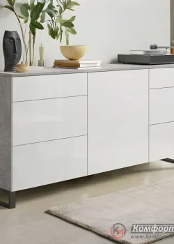 Комод без ручок Комфорт Flex 1,5 м з ДСП фасадами Білий в спальню