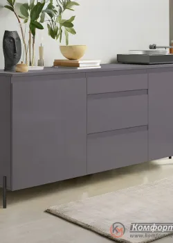 Комод-тумба Комфорт Flex 1,5 м з МДФ фасадами Графіт в зал