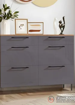 Комод для речей Комфорт Flex 1.2 м ДСП фасад Графіт в прихожу