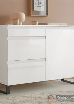 Комод мінімалізм Комфорт Flex 1 м з МДФ Білий в прихожу