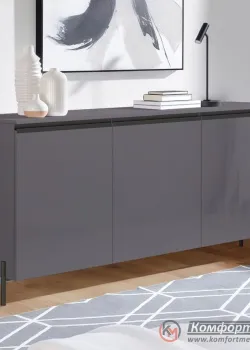 Тумба з 3 дверима Flex 1,5 м ДСП фасад Графіт для взуття