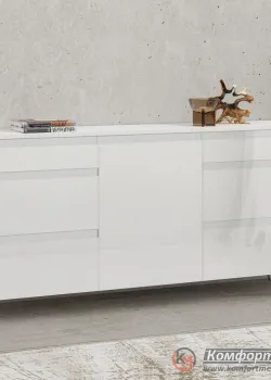 Комод альфа ручка Flex 1,5 м МДФ фасад Білий для білизни