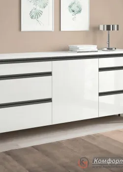 Комод классический Комфорт Flex 1.5м с ДСП фасадами Белый в гардеробную.
