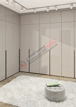 Кутова шафа Комфорт Flex з ДСП фасадами Кашемір в коридор
