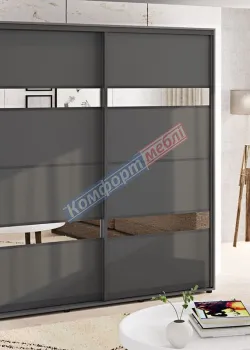 Шафа-купе 1,9 м Комфорт "Модель 5" двохдверна темна