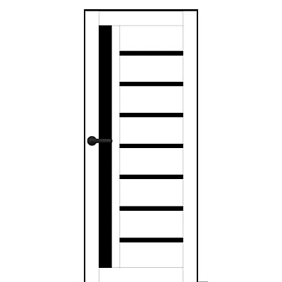Межкомнатные Двери PL-PP-01 BLK Portalino ПВХ плёнка-0