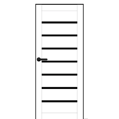 Міжкімнатні Двері PL-PP-02 BLK Portalino ПВХ плівка-0