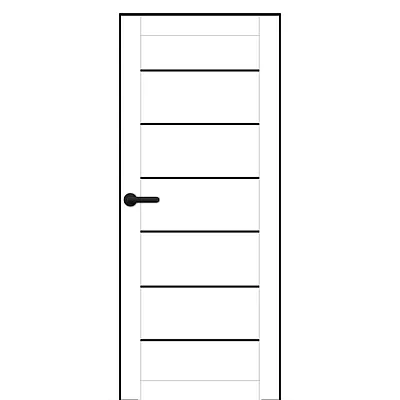 Міжкімнатні Двері PL-PP-08 BLK Portalino ПВХ плівка-0