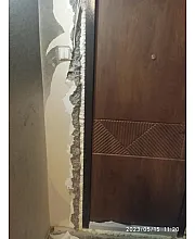 Входные Двери Сопрано-М спил дерева коньячный Qdoors