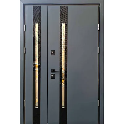 Входные Двери Slim S 1200 антрацит Страж-0