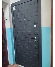 Входные Двери Онтарио софт черный/белый супермат Qdoors