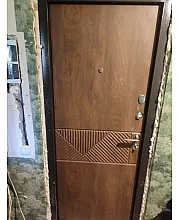 Входные Двери Сопрано-М спил дерева коньячный Qdoors