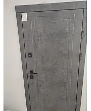 Входные Двери Мироу мрамор темный белая эмаль + зеркало Qdoors