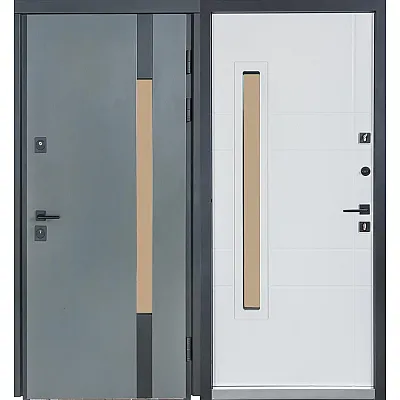 Входные Двери COTTAGE 705/431 Metalic Grey/Уличная Vinorit Булат-2