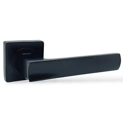 Ручки на розетах Кедр R08-144-AL-BLACK MAT-0