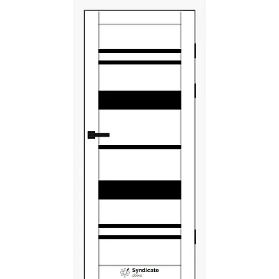 Міжкімнатні Двері SD-PVC-104 BLK білий Syndicate ПВХ плівка-0