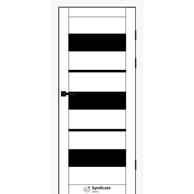 Міжкімнатні Двері SD-PVC-105 BLK білий Syndicate ПВХ плівка-0