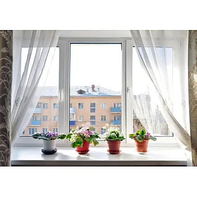 Металопластикове вікно REHAU EURO 60 трьохстулкове з поворотно-відкидною стулкою 2000 x 1200 мм-5