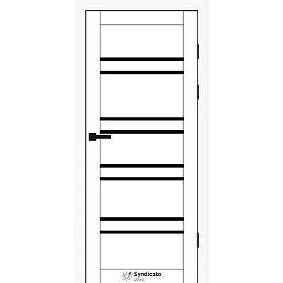 Міжкімнатні Двері SD-PVC-118 BLK білий Syndicate ПВХ плівка-0