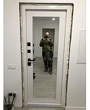 Вхідні Двері Кристал з дзеркалом 2 контури Еліт Плюс Redfort
