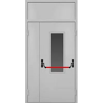 Входные Двери Технические EI 60 RAL 7035 1200 с ручкой анти паника "Форт"-3