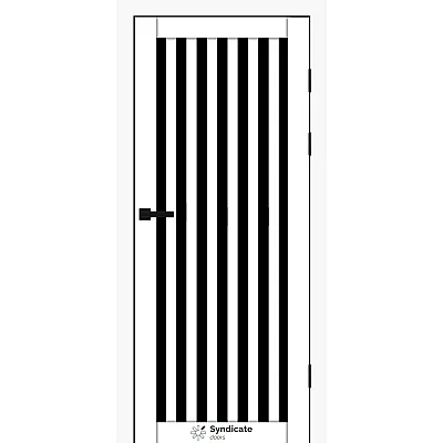 Межкомнатные Двери SD-PVC-125 BLK белый Syndicate ПВХ плёнка-0