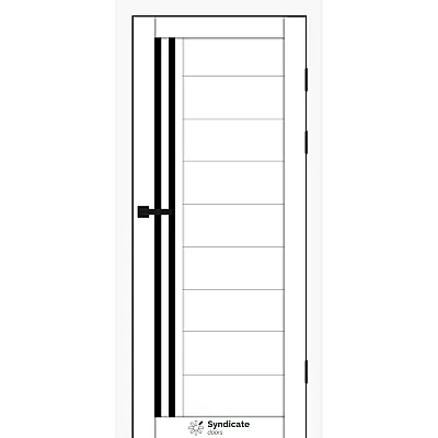 Міжкімнатні Двері SD-PVC-135 BLK білий Syndicate ПВХ плівка-0