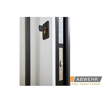 Вхідні Двері Cotage1 (KT1 з терморозривом) 496 UFO BLACK RAL 7016 Abwehr-2