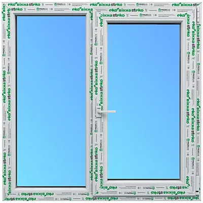 Металлопластиковое окно Steko S500 двустворчатое с поворотно-откидной створкой 1200 x 1400 мм-0