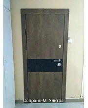 Входные Двери Сопрано-М спил дерева коньячный Qdoors