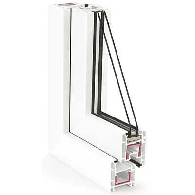 Металлопластиковое окно REHAU EURO 60 двухстворчатое с поворотно-откидной створкой 1200 x 1200 мм-2