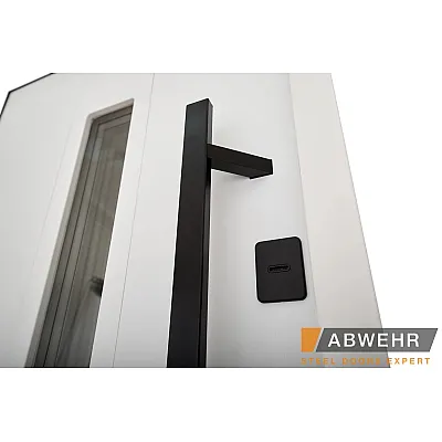 Вхідні Двері Cotage1 (KT1 з терморозривом) 496 UFO BLACK RAL 7016 Abwehr-3