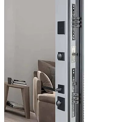 Вхідні Двері Ультра (квадро) Securemme 557/607 Тоноване дзеркало Попелястий металік/Сірий шифер Булат-3