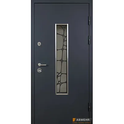 Вхідні Двері Defender (KTM) 408 Defender Glass RAL 7021Т Abwehr-0