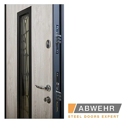 Вхідні Двері Defender (KTM) 408 Defender Glass RAL 7021Т Abwehr-4