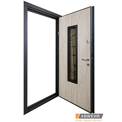 Вхідні Двері Defender (KTM) 408 Defender Glass RAL 7021Т Abwehr-13