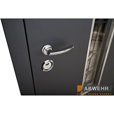 Вхідні Двері Defender (KTM) 408 Defender Glass RAL 7021Т Abwehr-10