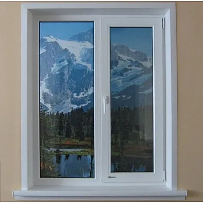 Металлопластиковое окно REHAU EURO 60 двухстворчатое с поворотно-откидной створкой 1200 x 1200 мм-5