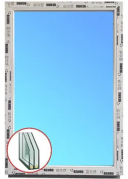 Металопластикове вікно REHAU EURO 60 глухе 1000 x 1400 мм