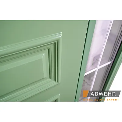 Входные Нестандартные двери с терморазрывом и фрамугой Adriatica, комплектация FRAME Abwehr-10