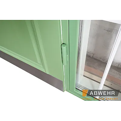 Входные Нестандартные двери с терморазрывом и фрамугой Adriatica, комплектация FRAME Abwehr-6